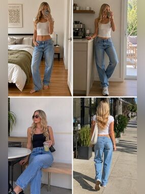 Abercrombie & Fitch Light Blue Straight-Leg Women’s Jeans